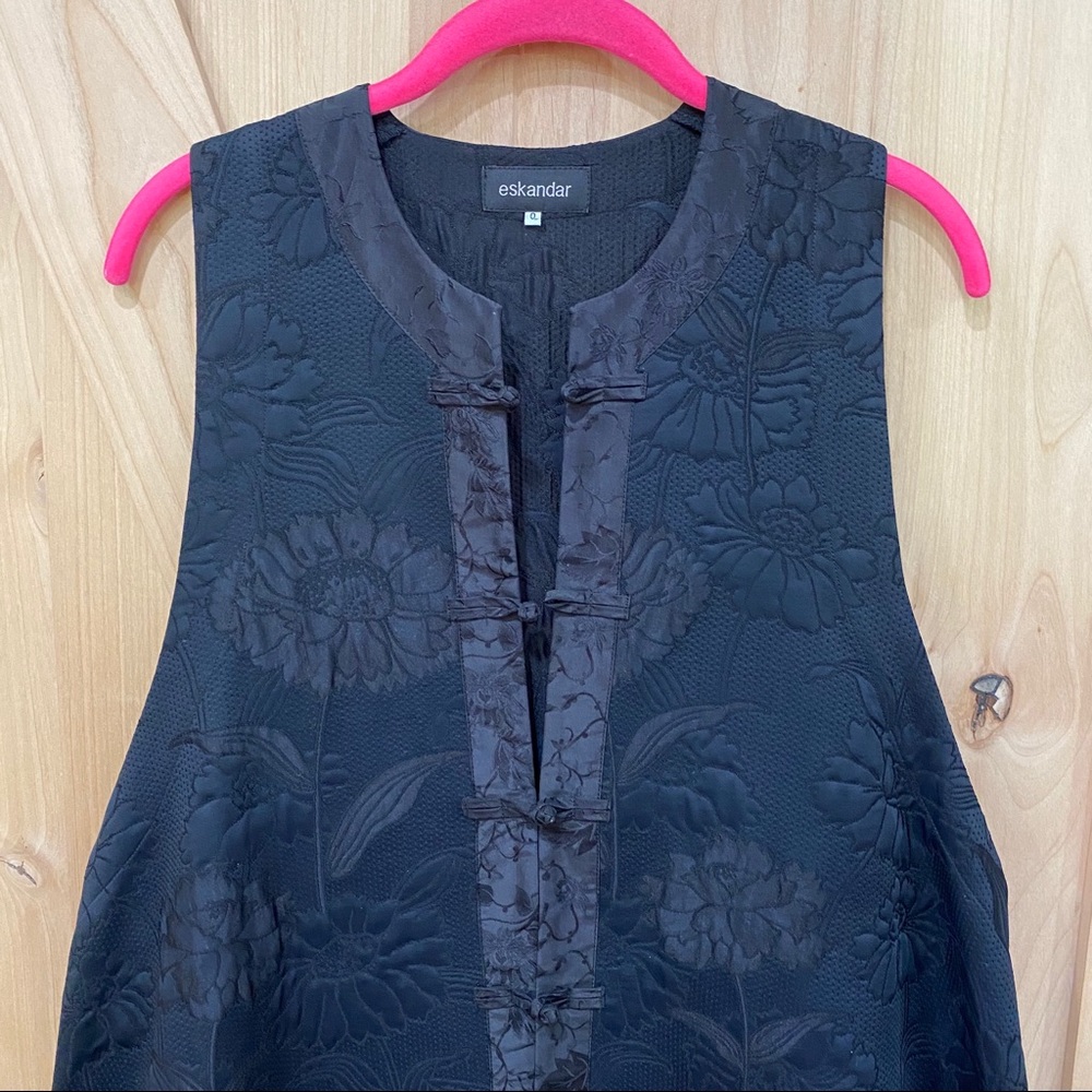Eskandar Manderin Asian Oriental Vest Jacket 0/6 8 - Picture 4 of 8